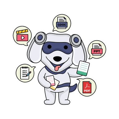 StudyFetch platform features mascot