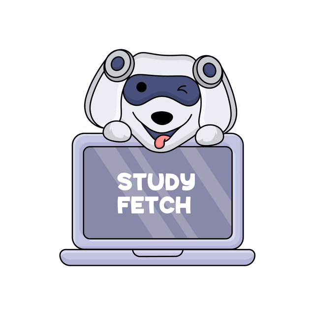 StudyFetch Mascot with laptop